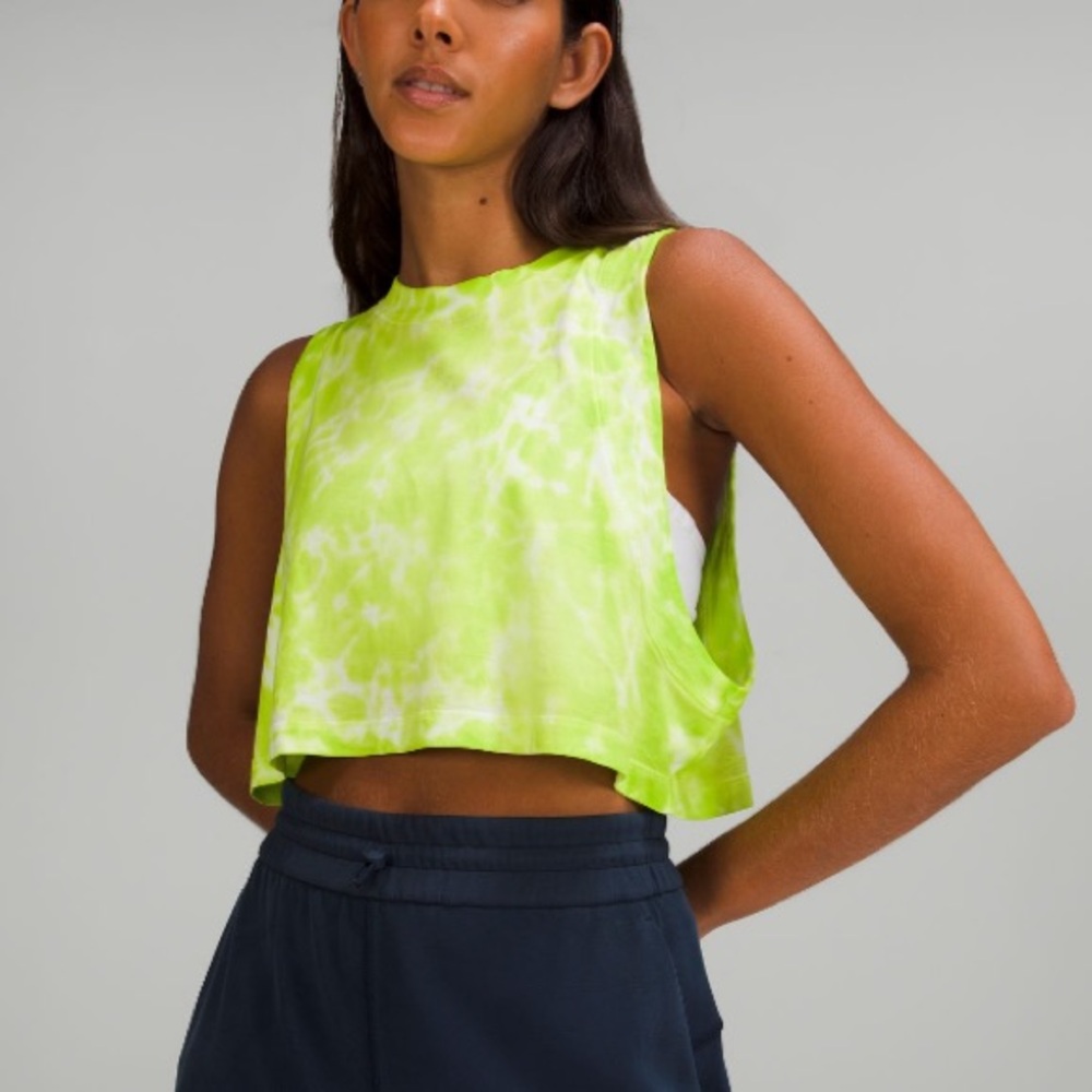Lululemon All Yours Cropped Cotton Tank Top* Tie dye